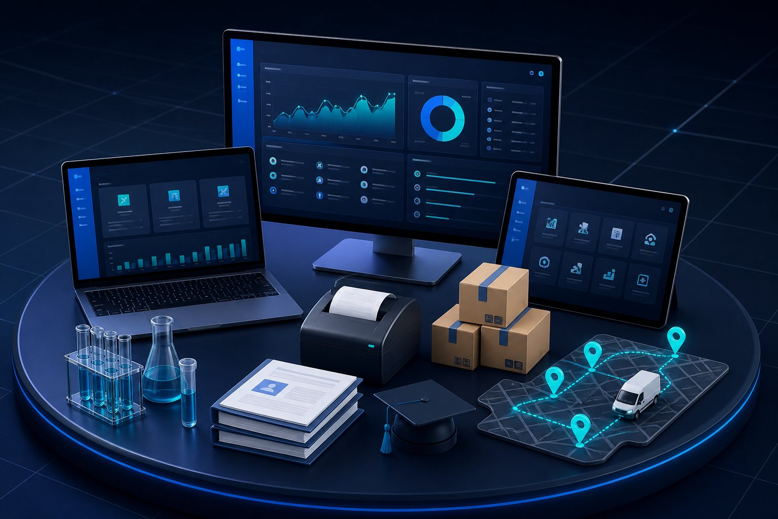 Haxan software suite for retail, education, laboratories and distribution