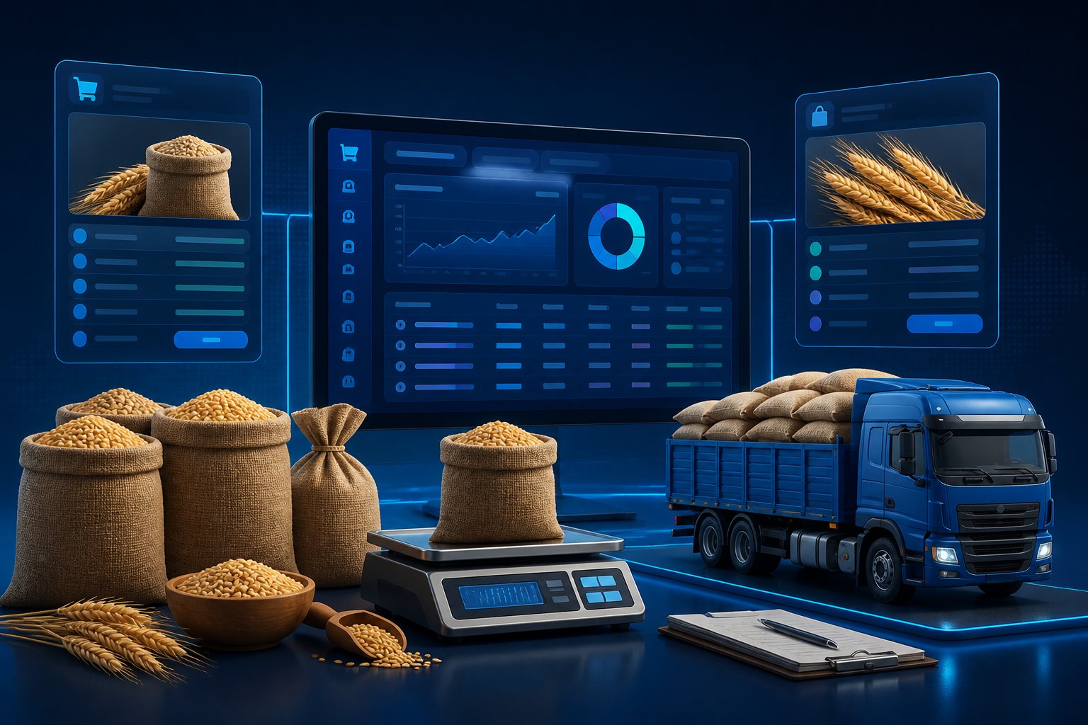 Ghala Mandi Software software interface and business workflow