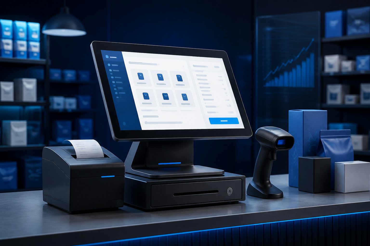 Haxan POS software interface and business workflow